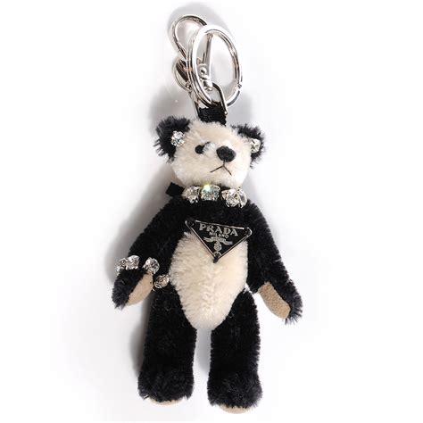 Prada teddy bear keychain